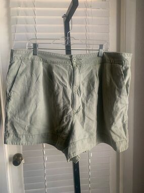 Joie cotton linen blend elastic waistband shorts XXL